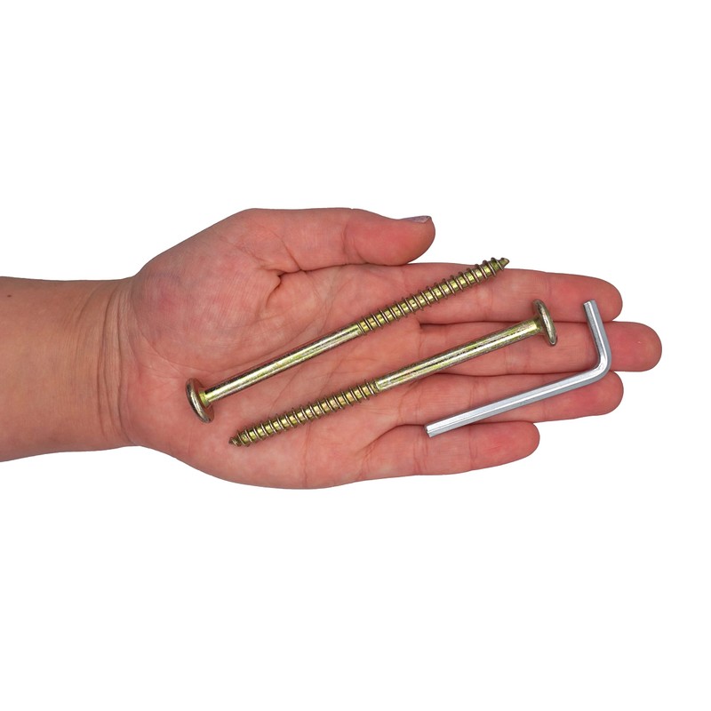 SKIR'CO (6 pcs) Yellow Zinc Plated Wood Connector Screws 6.5