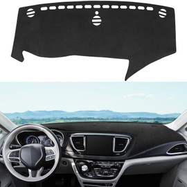 YOJOJOCO Dash Cover for Chrysler Pacifica 2017-2025 2026 Accessories Flannel Dashboard Cover Dash Mat Center Console Cover Sunshield Protector Pad