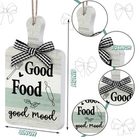 4 Pieces Wooden Tiered Tray Decor Kitchen Cutting Board Sign Farmhouse Wood Hanging Wall Art Sign Old Shack Kitchen Wall Decor Rustic Decor for Home Dining Living Room Bar Cafe Decoration