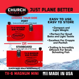 TX-6 Magnum Mini Planer Starboard by Church Tackle Co