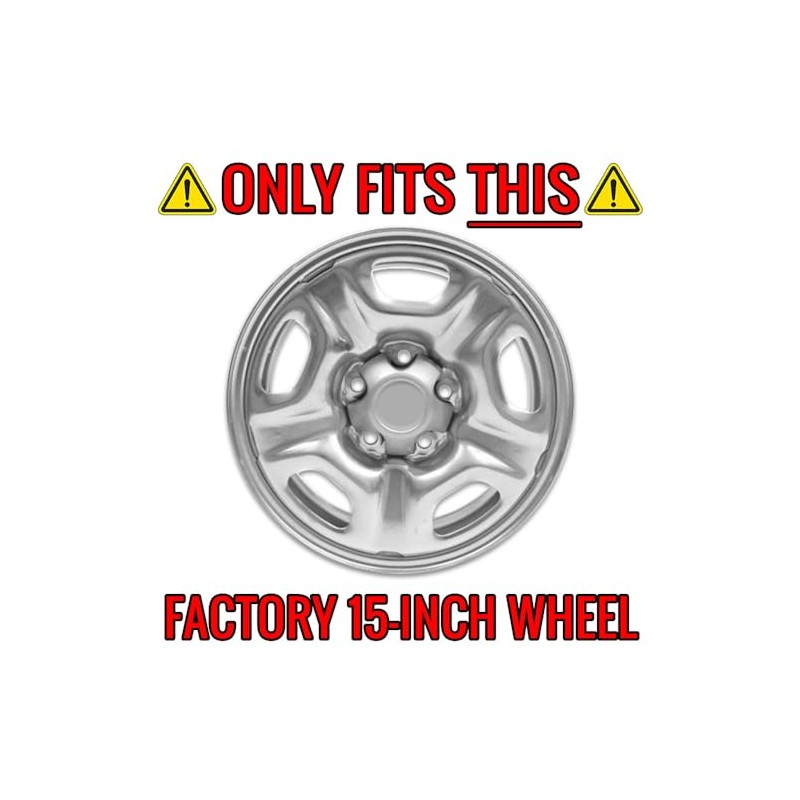 15" Chrome Wheel Skin Kit fits Toyota Tacoma 2005-2015 4x2