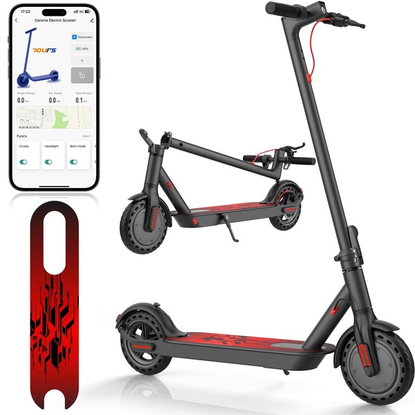 Caroma Electric Scooter, 8.5" Solid Tires, Peak 630W Motor, Max