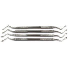 AA PRO Lucas Curette Dental Set of 4 Bone CURETTES A+ Quality