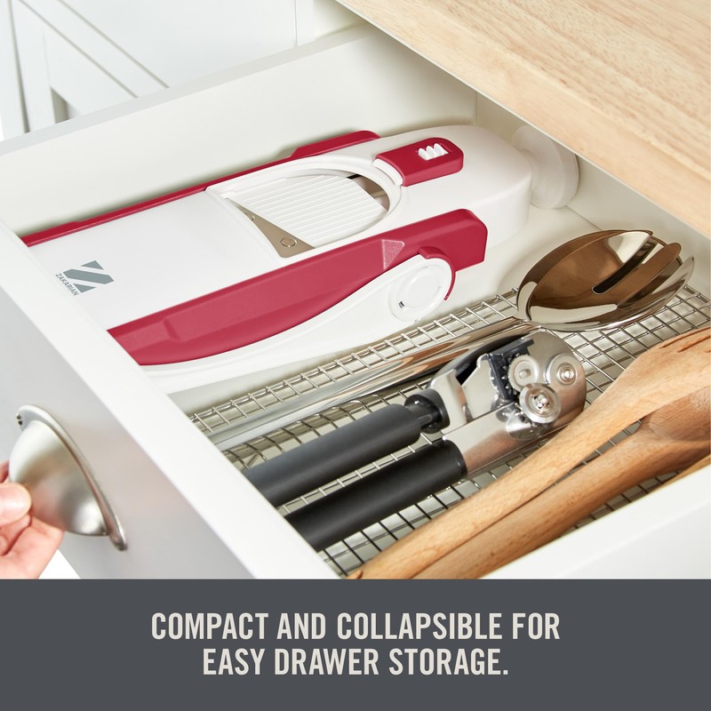 Zakarian by Dash Safe Slice Mandoline for Vegetables, Meal Prep