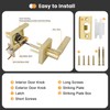 goldenwarm Exterior Deadbolt and Keyed Entry Door Handle Set, Brushed