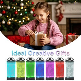 OkiyiD Cheerleaders Gifts for Girls, Light Up Kids Water Bottle,Cheerleaders Accessories Sport Cup with 3D Glowing LED Light - 14 OZ Tritan BPA-Free - Gifts for School, Camping, and Holidays