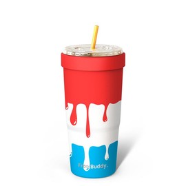 To-Go Buddy - Universal Cup Insulator for to-go cups - Keeps Drinks Hot Cold 12+ Hours - Vacuum Insulated Tumbler:_Rocket Pop