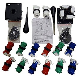 Game Room Guys Happ Control Panel RGB Kit -14 Buttons & Joysticks