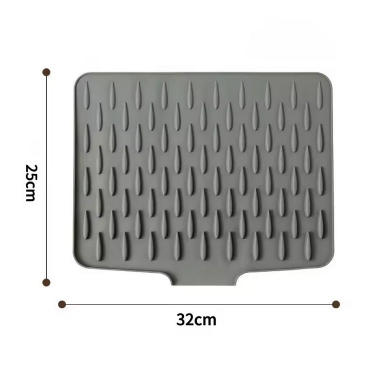 Silicone Dish Drying Mat for Kitchen Countertop - Heat Resistant