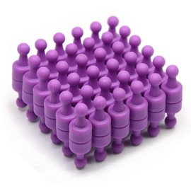 CMS Magnetics - (180-Pack Small NeoPin Purple) Strong Neodymium Magnetic Push Pin for Dry Erase Whiteboards, Bulletins, Calendars, Refrigerator, Office, Kitchen, School, Classroom