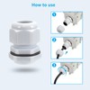 50 Pack Waterproof Cable Glands Adjustable 3-16mm Cable Connectors M12
