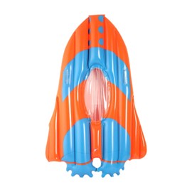 perfeclan Inflatable Airplane Surfboard,Swimming Pool Floating Board Orange with Handles for Beach for Kids Surfing Board Pool Float