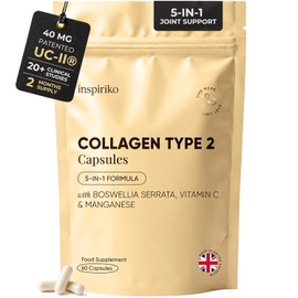 Inspiriko UC-II Collagen for Joints, Type 2 Collagen Capsules, 40mg, 60Serv