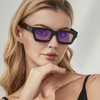 Retro Rim Thick Rectangular Sunglasses Men Women Square Transparent Lens