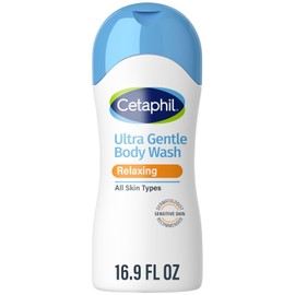 Cetaphil Gel corporal refrescante ultra suave, para piel seca a normal, sensible, 16.8 onzas, con aloe vera, calndula, vitamina B5, hipoalergnico,... 