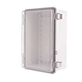 BC-CTP-203013, Plastic Enclosure, PC Gray Body & PC Clear Cover, P Type for Molded Hinge & Stainless Steel Latch, W7.87 x L11.81 x D5.12" Size, IP67 (UL)