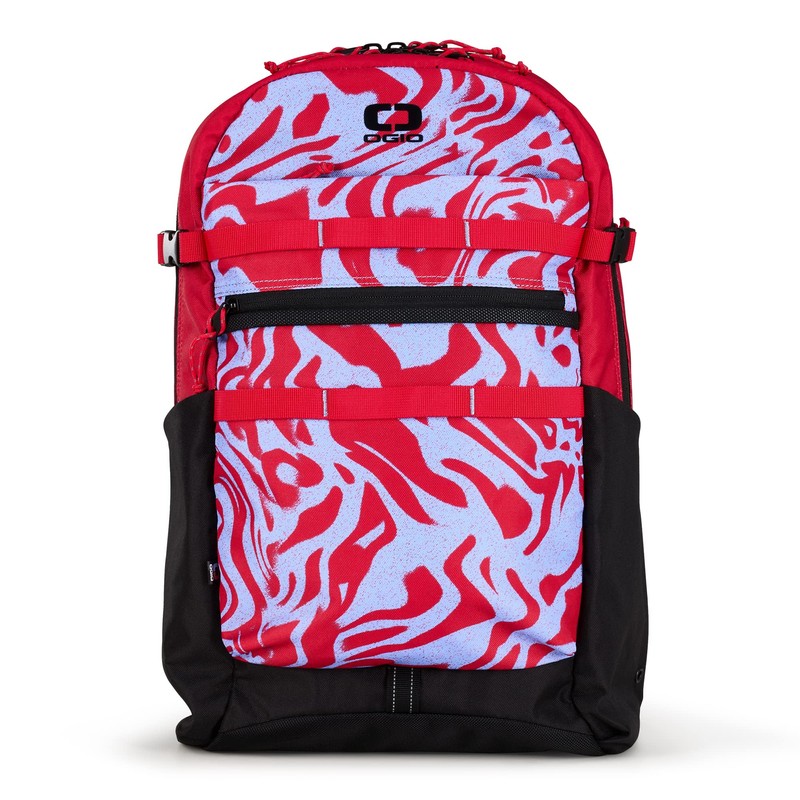 OGIO Alpha Lite Backpack, Red Melting Geos, 20 Liter