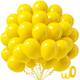 Awenztech Yellow Balloons 12 inch, Yellow Latex Balloons 50pcs Party Balloons for Baby Shower Sunflower Bee Wedding Birthday Party Decorations