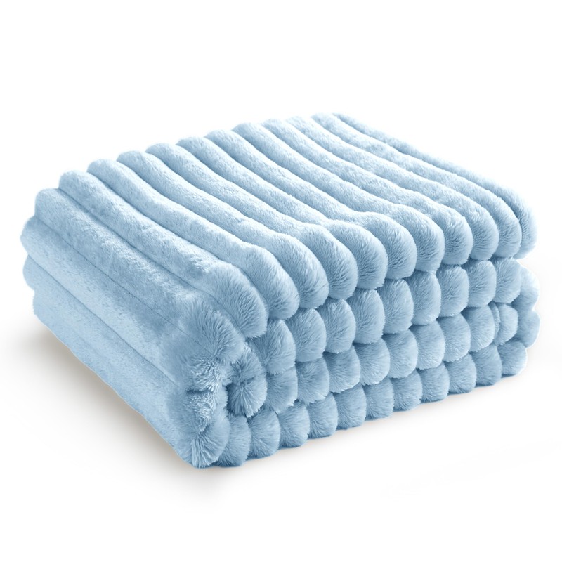 Bedsure Bedsure Blue Fleece Blanket for Couch - GentleSoft Cozy