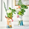 Resin Animal Head Vase, Blowing Bubbles Creative Vase, Home Living