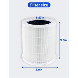 AP401 AP402 Filter Replacement Compatible with Dayette AP401 AP402, JOWSET AP402 AP403 and GCZ AP402 Air Purifier, 4-IN-1 H13 True HEPA and High-Efficiency Activated Carbon Filter, 2 Pack