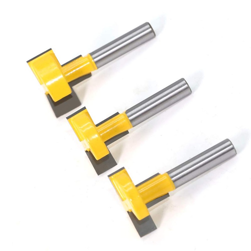 WSOOX 3 Pieces T-slot & T-Track Slotting Cutter Router Bit