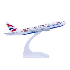 Bswath Model Airplane 1:400 Scale Model British B777 Model Plane Metal Plane Model Die-cast Alloy Airplanes for Gift and Collection