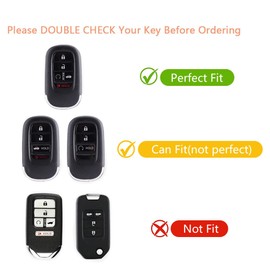 Dargoose Key Fob Cover for Honda CRV Civic Accord HRV Pilot 2023 2024 2025 Bling Keychain Keys Shells Case TPU Keycover Cute Girly White 5 Button