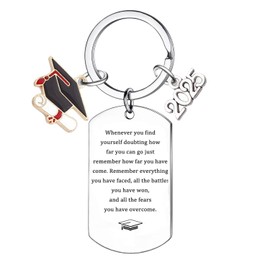 Tihnvk 2025 Graduation Keyring for Classmate Friend Class of 2025 Gifts Inspirational Gifts for Daughter Son Leaving Gift for College High School College Graduate Presents
