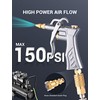 JASTIND Industrial Air Blow Gun with Brass Adjustable Air Flow