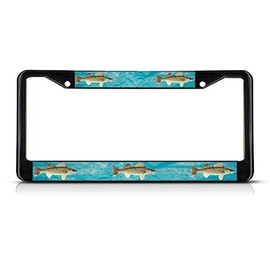 Fastasticdeals Walleye Fishing Fish License Plate Frame Tag Holder Cover