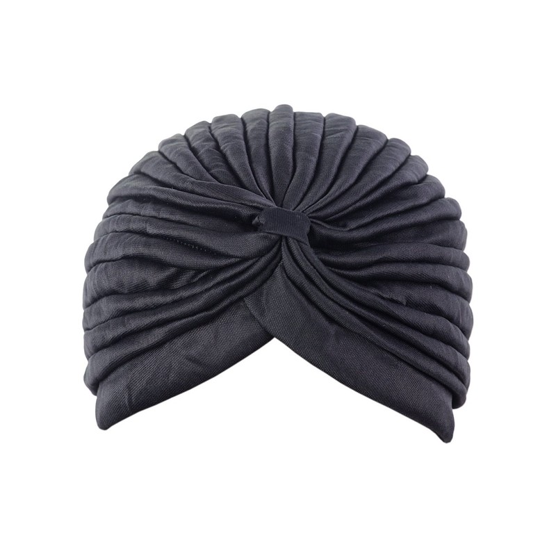 NYFASHION101 Women's One Size Classic Turban Headband MK5016-Black