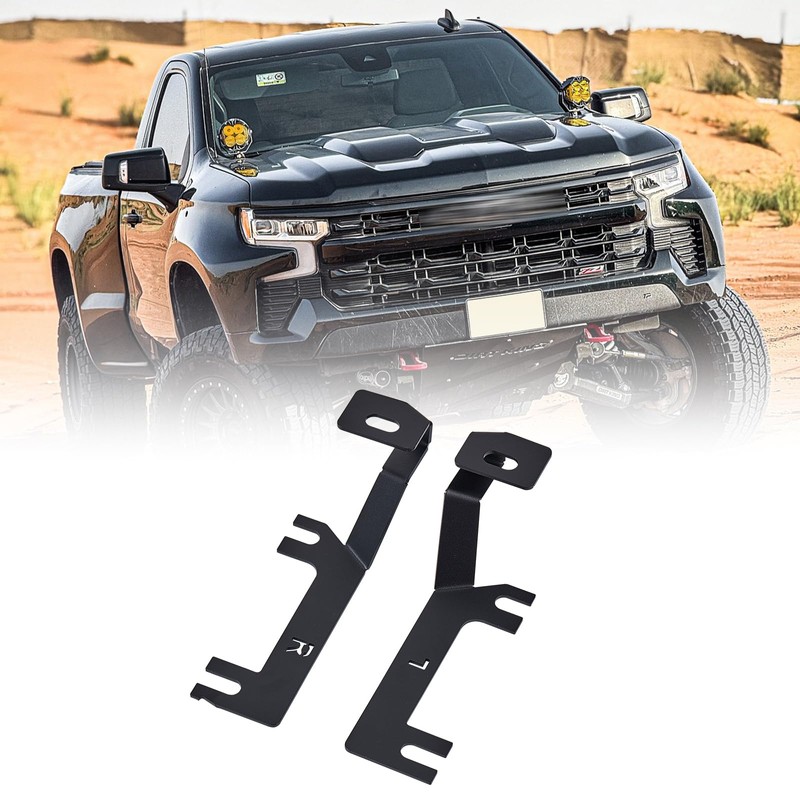 T-TOP WLS No-Drill A-Pillar Ditch Light Brackets for 2019-2026 GMC