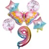 DIWULI Butterfly Balloons 9 Years - Number Birthday