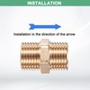M METERXITY 1-Pack Brass Check Valve, 1/2" Male to 1/2"