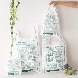 HEADS ECK-S Plastic Bags, S, 7.1 x 13.8 x 3.9 inches (18 x 35 x 10 cm), White, 100 Sheets