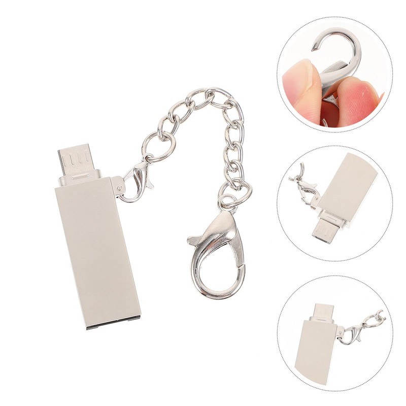 KOMBIUDA 1pc USB Reader Adapter Aluminum Alloy Data Converter Detachable