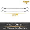 fuxton Set of 2 elastic straps, short, flat with hooks,