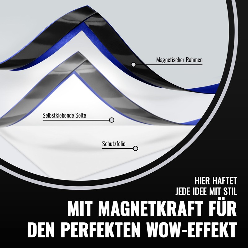 POPPSTAR 5x Magnetic Information Frames A4 Height 32.4 cm Width