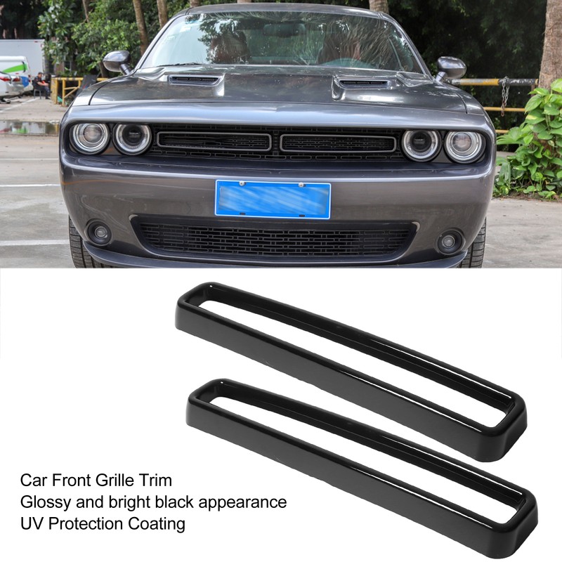 Car Front Grille Trim Bright Black UV Protection Coating Replacement