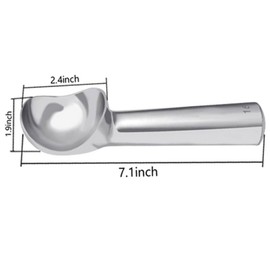 Wmzjnljy 2pcs 2.5oz Ice Cream Scoop One-Piece Nonstick Aluminum Ice Cream Scooper Easy Clean, for Gelato, Cookie Dough, Sorbet, Almond(B3-2)