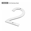 sourcing map 2 Inch 304 Stainless Steel House Number Polishing