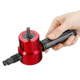 Tool YT-160A Red Double Head Sheet Metal Nibbler Cutter Drill Attachment Metal Sheet Cutter Fit for Electric Drill Drill Attachment
