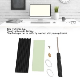 Yoidesu Kit de Destornillador de Tornillo de Montaje y Disipador de Calor de Aluminio, Disipadores de Calor PCIe NVMe M.2 2280 Ssd y Almohadilla Térmica de Silicona para PC Portátil