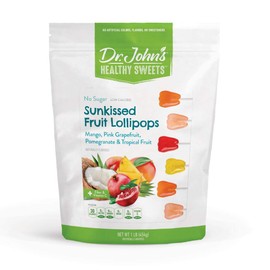 Dr. John's Healthy Sweets Sugar Free Sunkissed Fruit Tooth Lollipops (60 count, 1 LB)