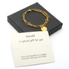 JoycuFF 118K Gold Plated Gold Bracelets for Women Coin Initial
