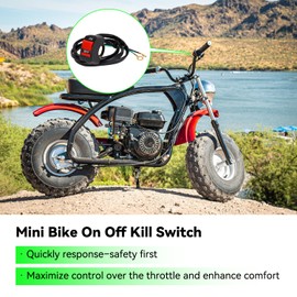 XIKOBY Mini Bike On Off Kill Switch Compatible with Predator 212cc 196cc Coleman CT200U BT200X CT200U-EX B200R CT100U Minibike Parts Baja Warrior DB30 Massimo MB200 Motovox with Cruise Assist 2PCS