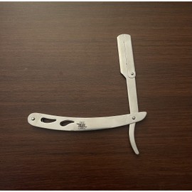 Cool Design Very Light Easy to Use Shaving Hair Cutting Mustache Beard Eyebrows Straight Edge Razor Silver