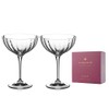 DIAMANTE Champagne Cocktail Saucers/Coupes Pair - ‘Mirage’ - Hand Cut