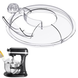 Pouring Shield for Kitchen aid Bowl Lift 6-7 Qt Stand Mixer Stainless Steel (Only) Pouring Shield for kitchenaid,Splatter Guard with Removable Pour Spout for Kitchen aid Accessories and Attachments